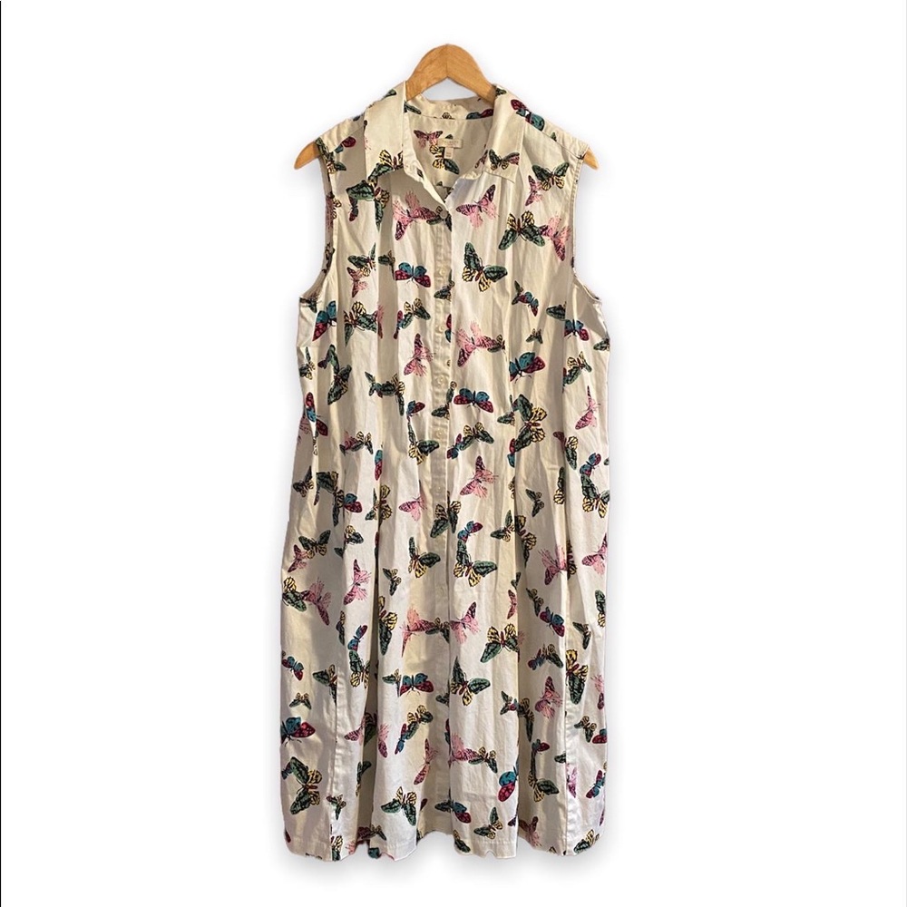 Talbots Butterfly Button Down Dress